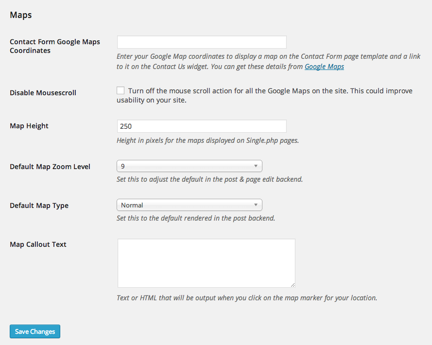 Contact-Map-Settings